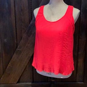 Jessica Simpson dark neon pink pleated top